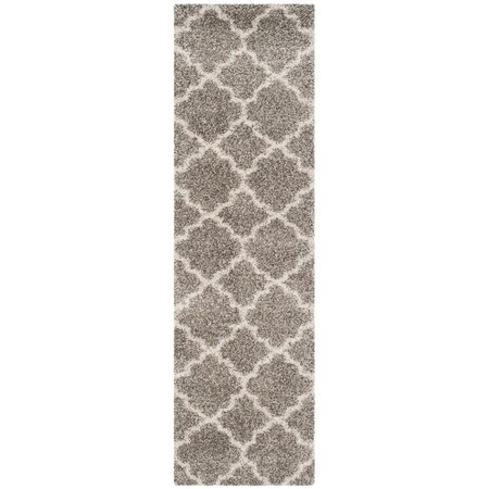 Safavieh Sgh-Hudson Shag Power Loomed Runner Rugs, Grey and Ivory - 2 ft.-3 in. x 8 ft. SGH282B-28